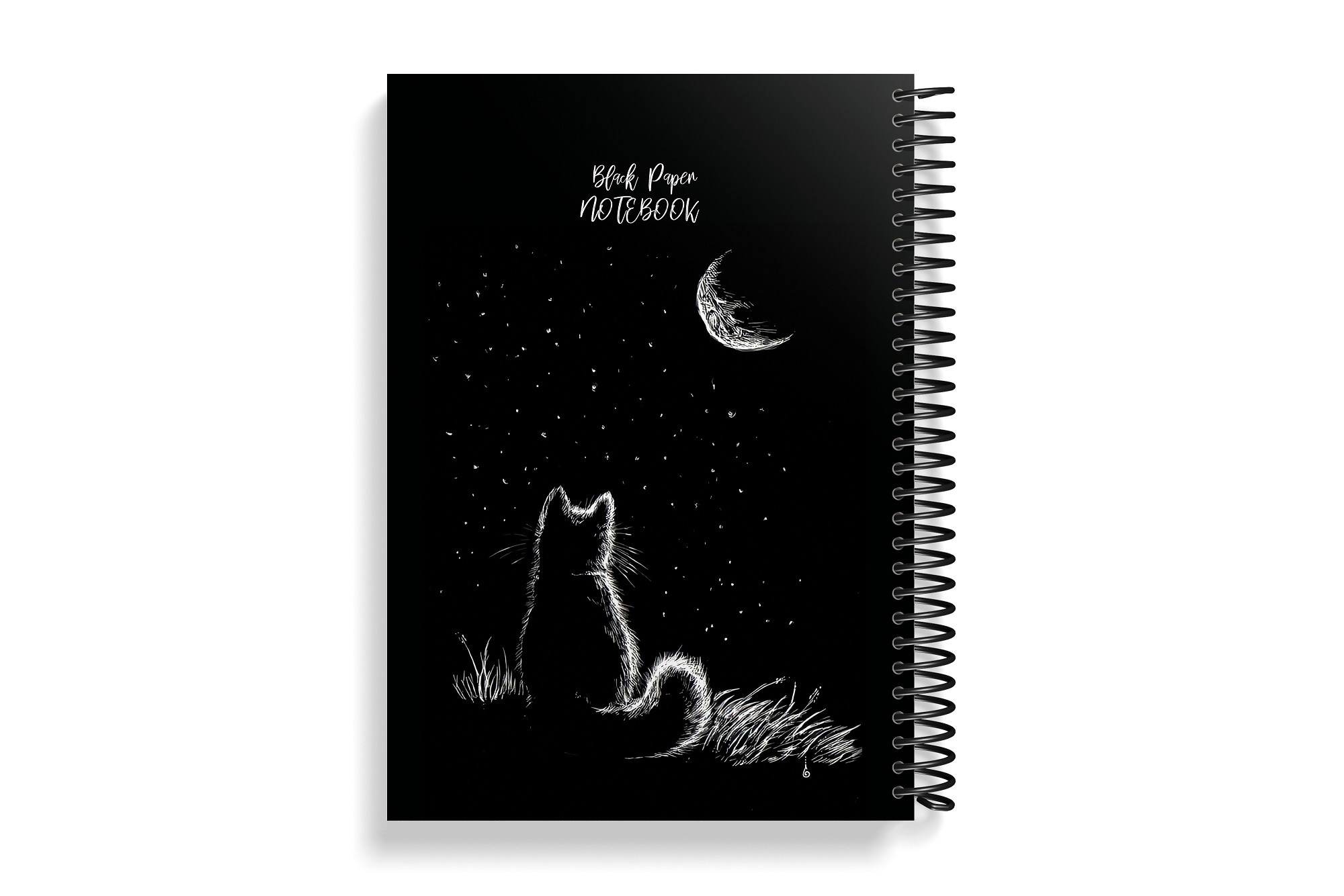 دفتر یاداشت سیمی 8 / 1 مشکی